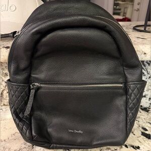 Like brand new , no tags..Vera Bradley Quilted Black Backpack